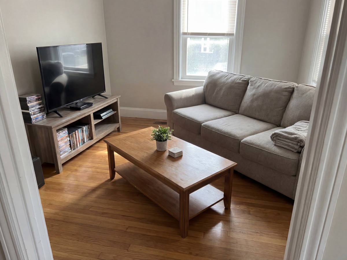 Living Room Makeover - After cleaning